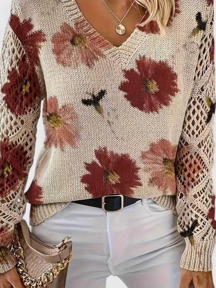 Kaiti - Maglione Elegante con Motivo Floreale