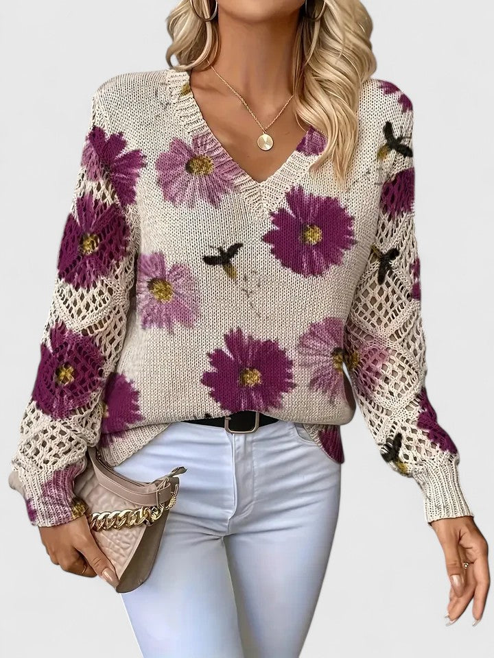 Kaiti - Maglione Elegante con Motivo Floreale