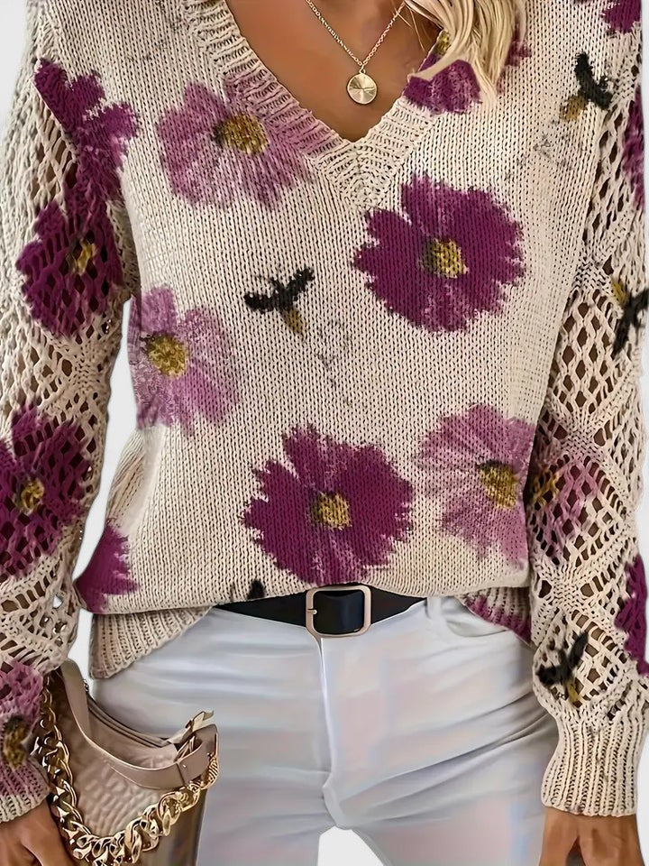 Kaiti - Maglione Elegante con Motivo Floreale
