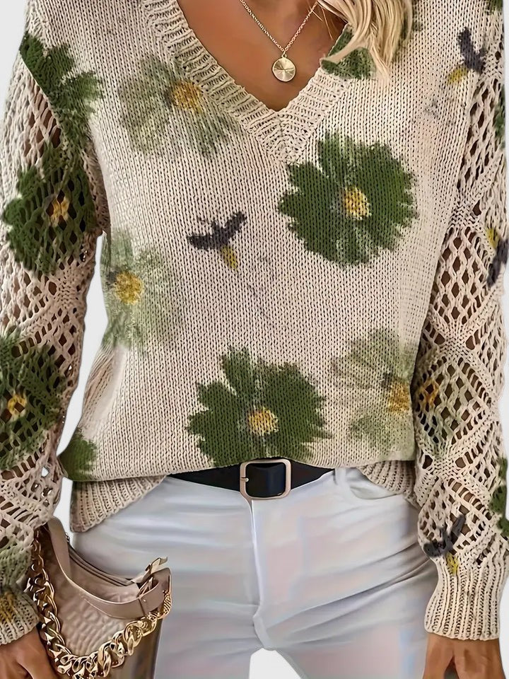 Kaiti - Maglione Elegante con Motivo Floreale