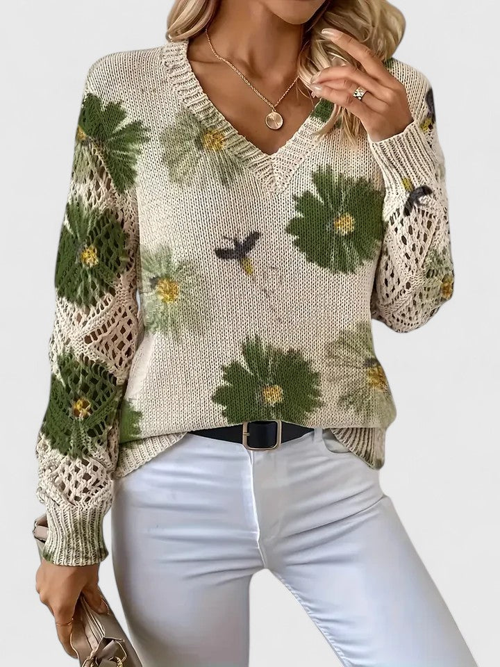 Kaiti - Maglione Elegante con Motivo Floreale