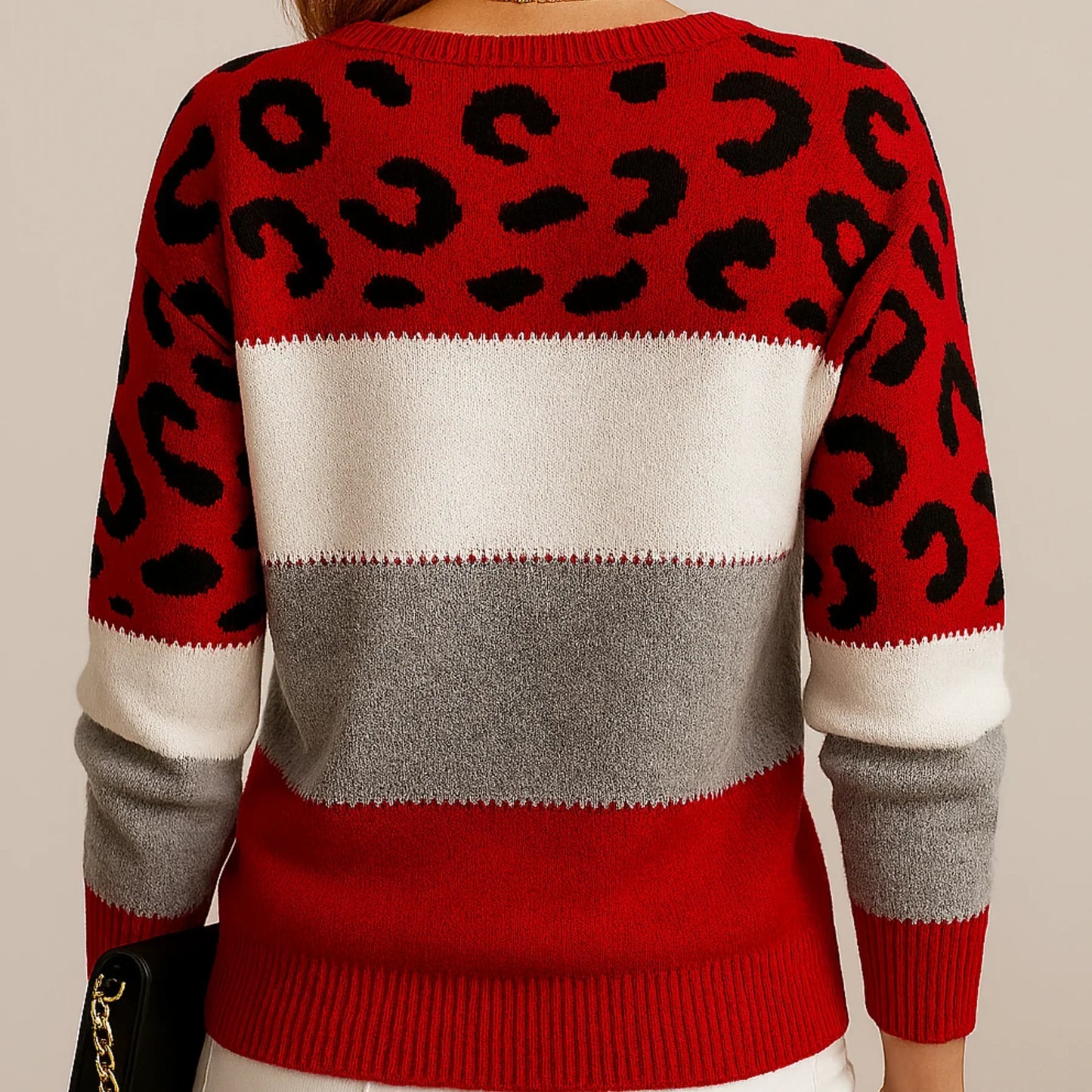 Pascaline – Maglione Casual con Stampa Leopardata