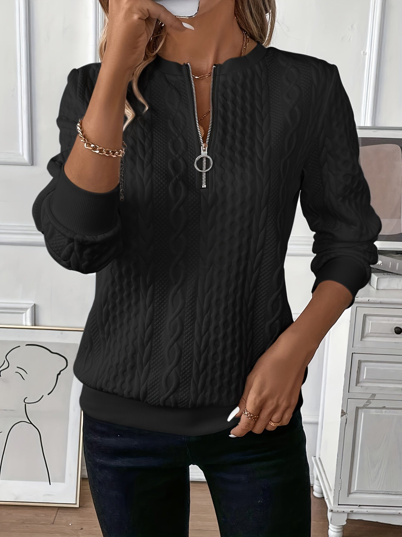 ✨ Aurora – Maglione con zip Elegante e versatile