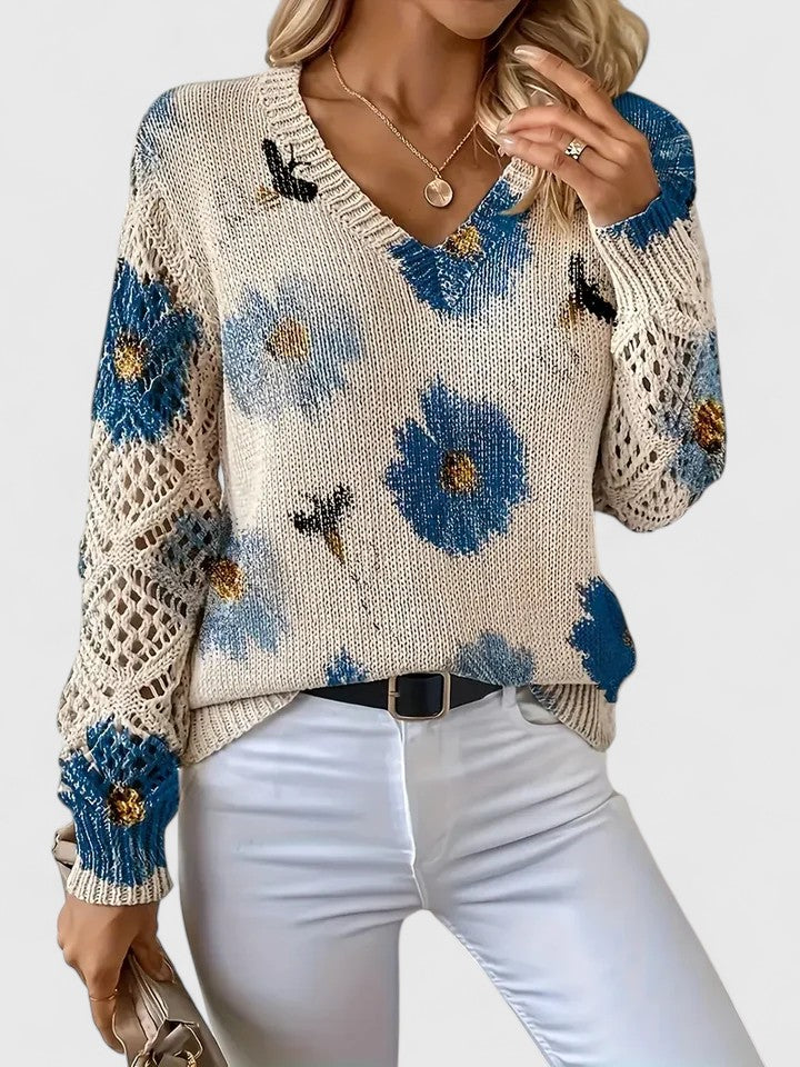 Kaiti - Maglione Elegante con Motivo Floreale