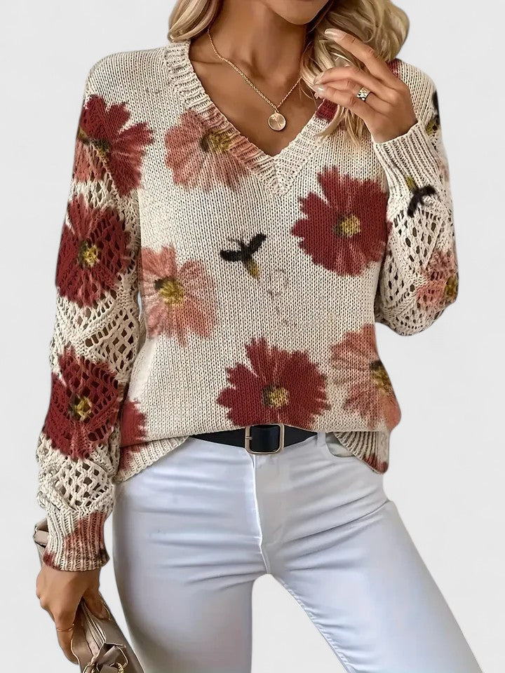 Kaiti - Maglione Elegante con Motivo Floreale