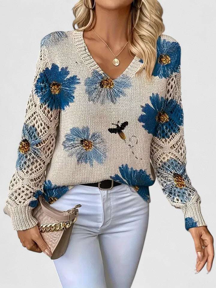 Kaiti - Maglione Elegante con Motivo Floreale