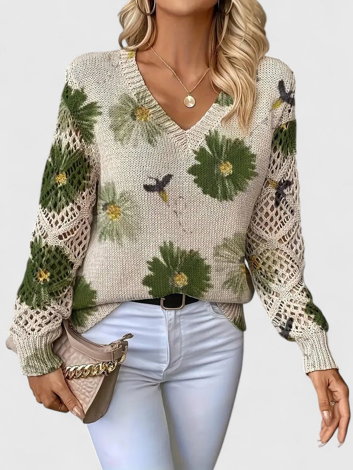 Kaiti - Maglione Elegante con Motivo Floreale
