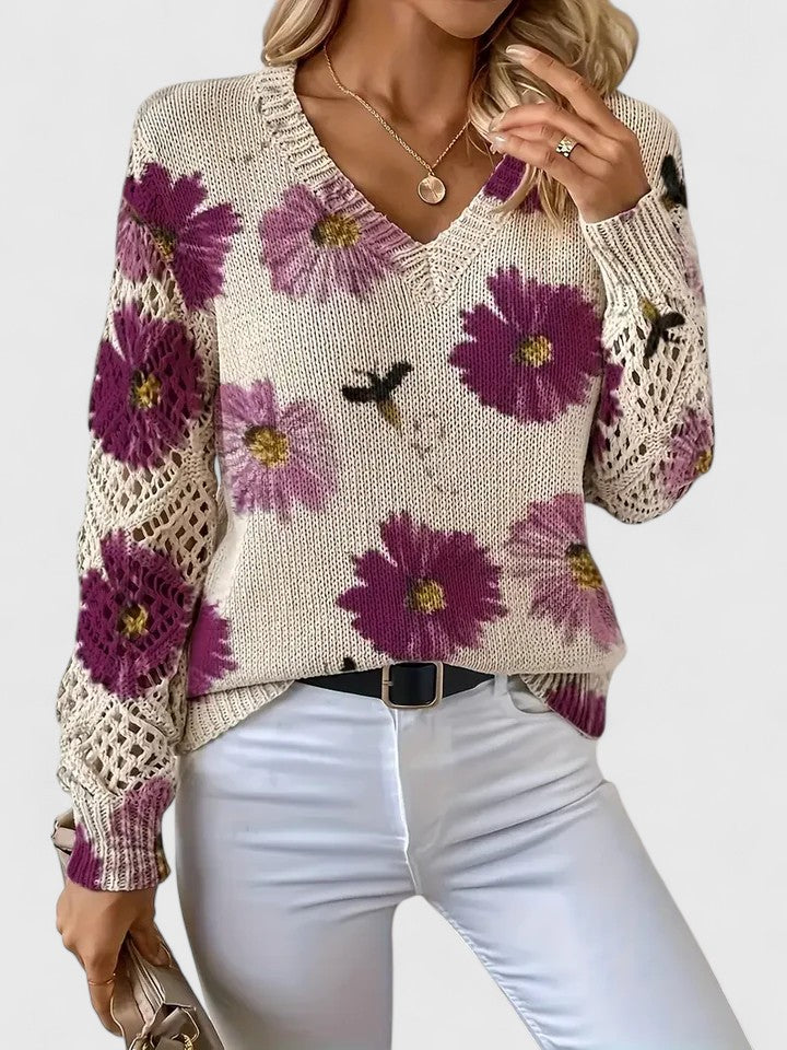 Kaiti - Maglione Elegante con Motivo Floreale