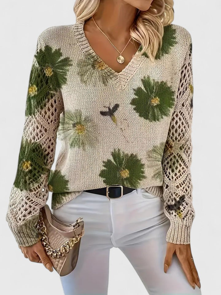 Kaiti - Maglione Elegante con Motivo Floreale