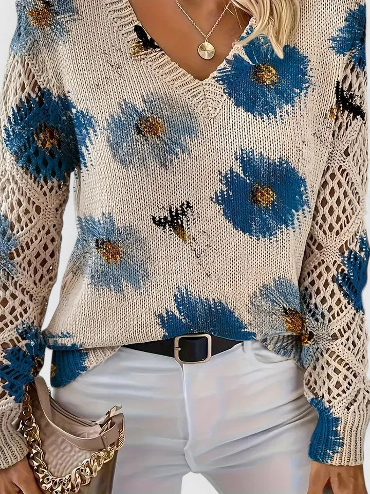 Kaiti - Maglione Elegante con Motivo Floreale
