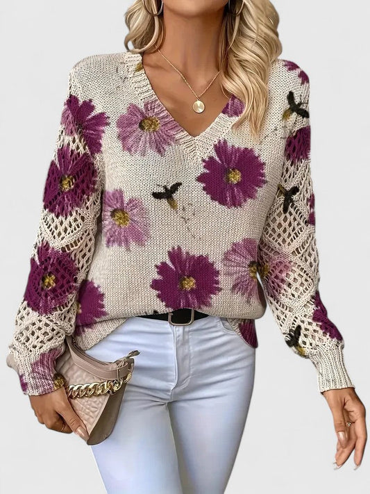 Kaiti - Maglione Elegante con Motivo Floreale