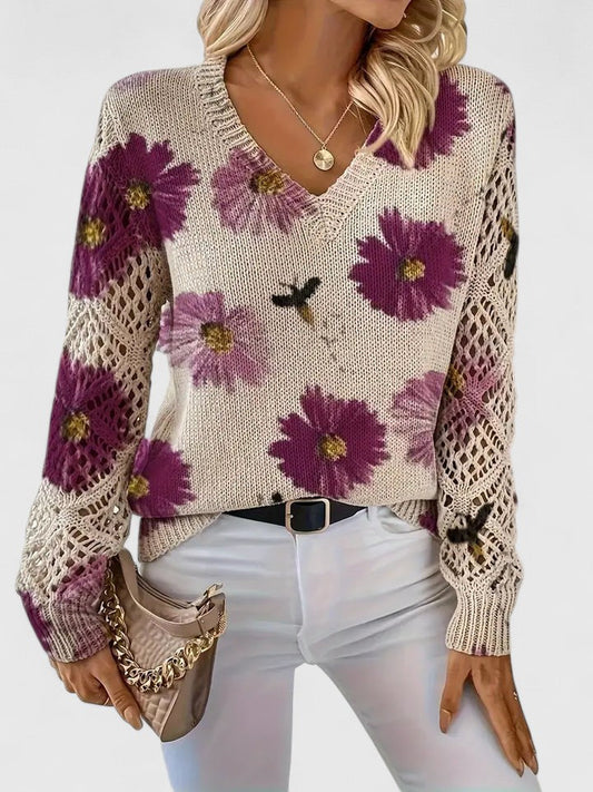 Kaiti - Maglione Elegante con Motivo Floreale